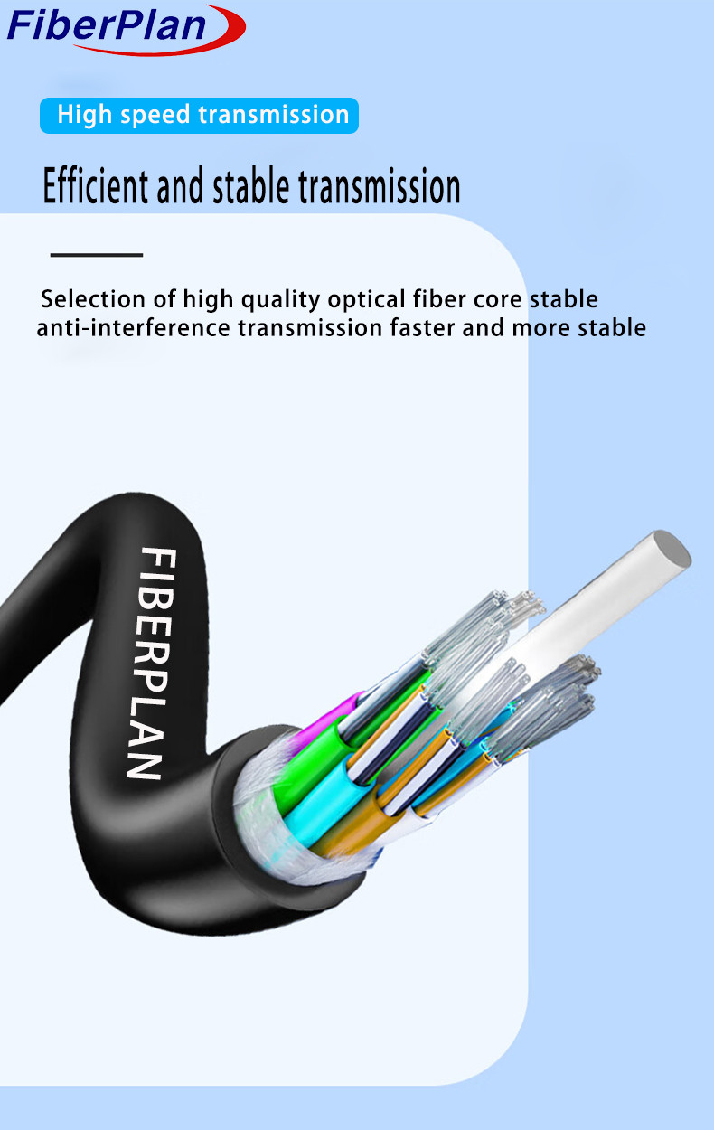 Kevlar Yarn Reinforcing Aerial 4 24 Core Fiber Optic Cable