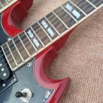 Red EDS1275 Custom Shop double Neck Electric Guitar 6/12 strings Wholesale