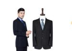 Fashionable Black Colour Office Work Uniforms , Wool Material Mens Work Uniforms