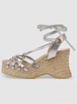 Straw ODM Womens Wedge Heeled Shoes Lace Up High Heels Wedges Platform Sandals