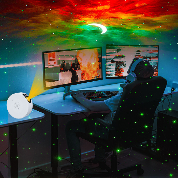Durable ABS Sky Moon And Star Projector Multifunctional RGB LED