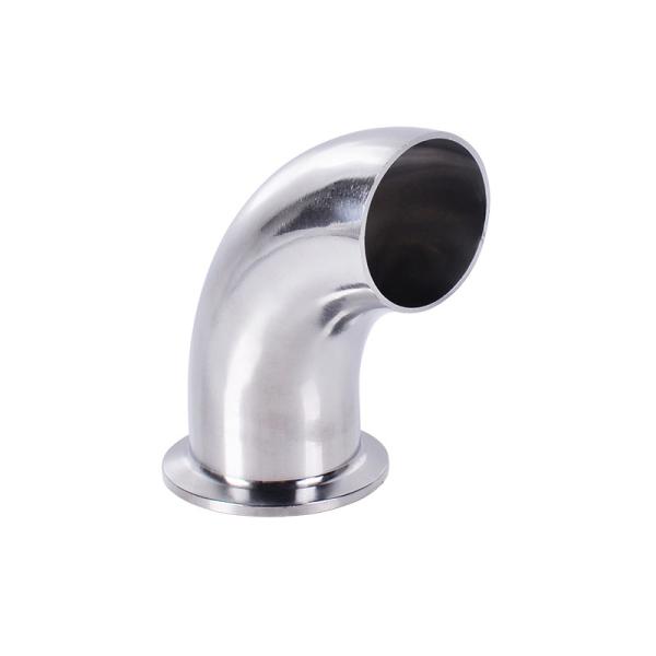 Stainless Steel 304 316L Single Tri-clamp Quick Install 90 Degree Elbow Pipe
