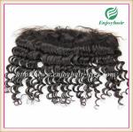 Brazilian virgin hair lace frontal 13''x4'' ,natural color deep wave 10''-24''L