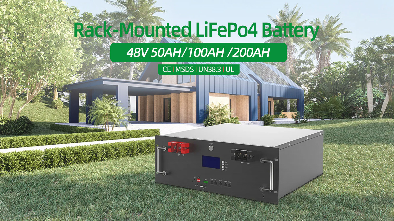 Rack Batteries Cabinet 48v 100ah 200ah Rack Battery Installation BMS Management System