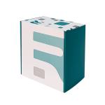 Custom Size Logo Blue White Mixed Mailing Shipping Boxes Kraft Recyclable