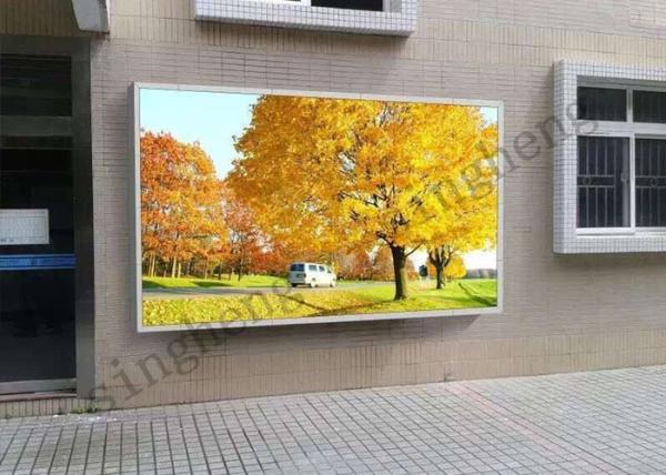Color Lifelike Outdoor Led Video Display , P6 Advertising Led Display Screen 32