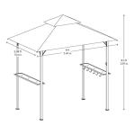 Outdoor Patio Grill Gazebo Tent AJUNION 5x8 Double Tiered BBQ Canopy with Steel