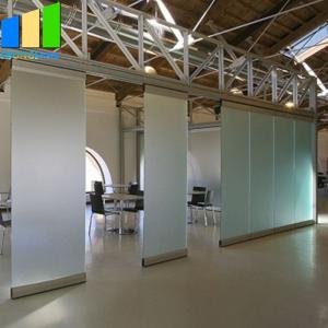 China Unframed Glass Doors Sliding Partition Walls Frameless Aluminum Glass Partition Folding Door factory