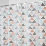 Luxury Fancy PEVA Plastic Bathroom Shower Curtain With Hooks