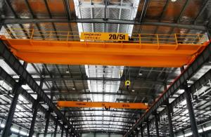 China Workshop Electric Double Girder Overhead Crane 20 Ton Span 22m factory