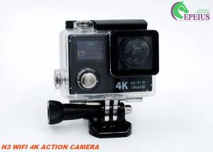 China Mini Wireless 4k Ultra Hd Wifi Action Camera , Dual Display Screen Sports Cam Waterproof Full Hd factory