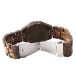 Wooden Strap Most Accurate Quartz Watch Oem Logo Handmade Round Case Shape