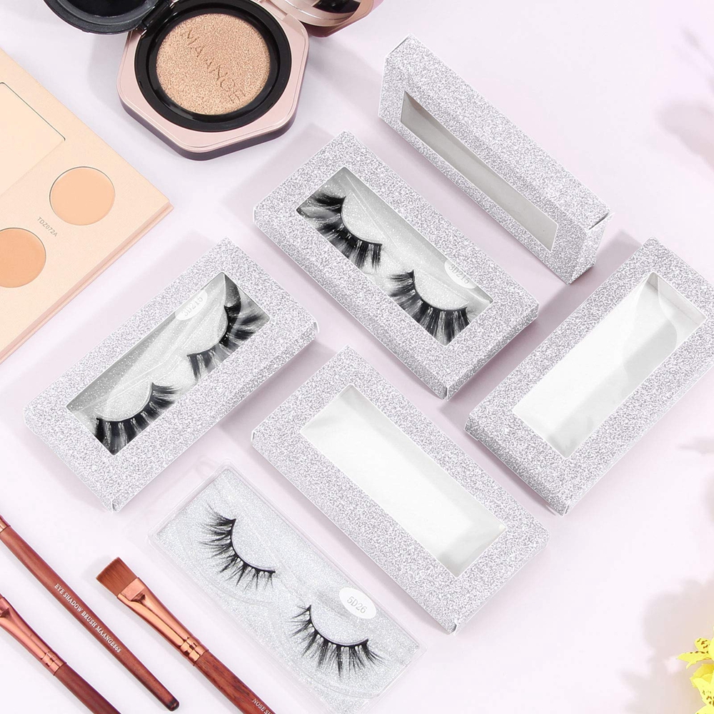 Wenzhou Custom Print Logo Makeup Eyelash Paper Packaging Box with Window Custom Order