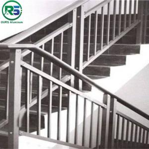 China Black Simple Style PVDF PPG Aluminum Hand Railing For Stairs Steps Ready-To-Assemble factory