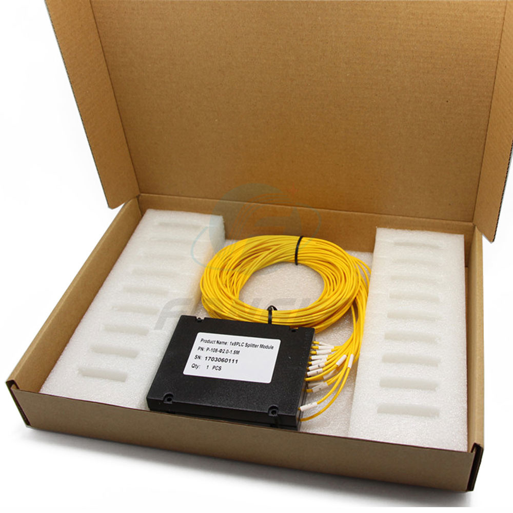 Sc Upc Plc 8 Way Fiber Splitter Abs Cassettes Optical Fibre Cable Splitter