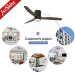 Lower Noise 1stshine Natural Wood DC Ceiling Fan with 3 Blades and 15W LED Light