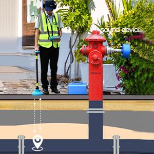 China Acoustic Smart Gas Leakage Detector 9m Electronic Water Leak Detection Equipment factory