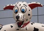 Outdoor N indoor spotted dog inflatable bounce house with slide for family yard