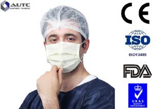 China 3 Ply Blu Medical Face Mask Prevent Dust Blue White For Cough Germs Illness factory