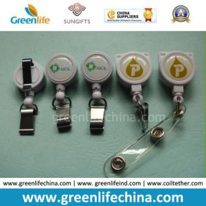 China Mini Round Plastic Cute Retractable Reel for Lanyard or Card Holder factory