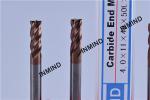 HRC55 TiSiN TiAlN AlTiN Coating , Carbide End Mill , 4mm 4 Flute , Certizit WF25