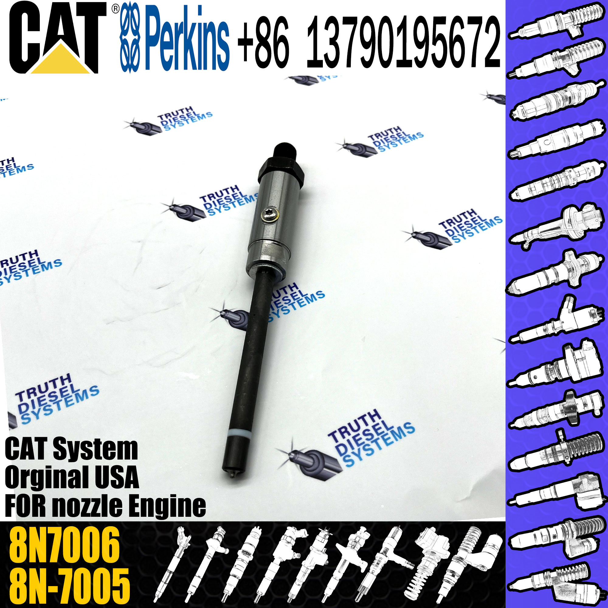 Diesel Injector Nozzle 7W7038 4W7015 4W7016 104-9453 8N7005 8N7006 For Engine 3304 3406 3306
