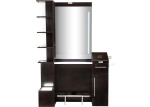 China Durable Mackup Salon Mirror Station , Beauty Salon Stations With 3/16'' Thick Mirror factory