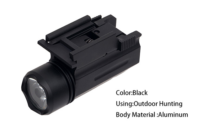 Outdoor Hunting LED Tactical Pistol Flashlight For 20mm Picatinny Or Weaver Mount