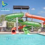 Outdoor Commercial Water Park Swimming Pool Rides Fiberglass Slide