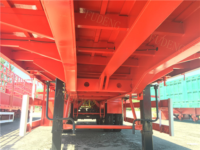 35 Ton 12 Wheeler Flatbed Container Trailer 3 Axle Semi Trailer 2500 *2500 * 1550mm
