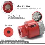 Vacuum Brazed Coring Drilling Hole Saw Set Diamond Crowns Core Drill Bit For