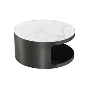 Brushed Titanium Fusion Round Nordic Coffee Table