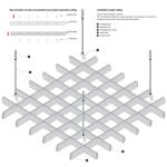 50x50mm Aluminum Open Cell Ceiling Metal Grid Ceiling Powder Coating