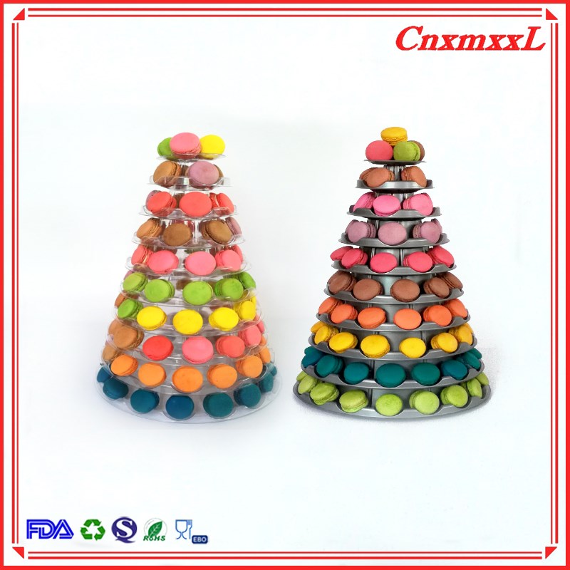 Clear Plastic 10 Tier Macaron Stand 62cm Macaron Wedding Display