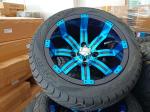 Chrome Finishing Blue Color 12 Inch EZGO Golf Cart Rims