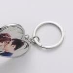 Heart Shape Sublimation Metal Keyring With Printable Metal Insert For Sublimatio