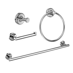 China SS304 Towel Bar 4 Piece Bathroom Hardware Sets Wall Mounted Bathroom Holder Sets factory