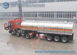 China Ammonium Mitrate Oxidatioin Fuel Tank Trailer , 28000L 3 Axle Stainless Steel Tanker Trailers factory