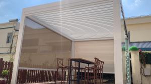 China Electric Zip Track Outdoor Blinds Wind Resistance Facade Sunshade System factory