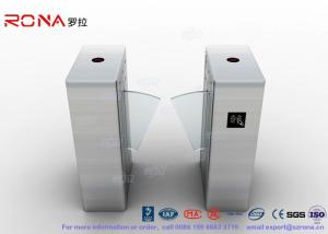 China Flap Barrier Gate Half Height Turnstiles Entrance With Red Soft Flapper factory