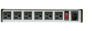 China Horizontal Six Outlet PDU Power Distribution Unit , Network Rack Power Strip factory