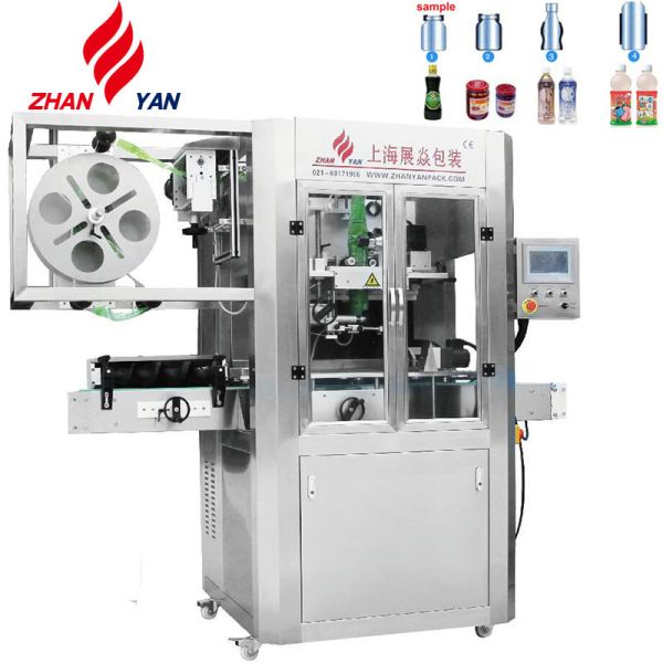 China Water Bottle Shrink Sleeve Labeling Machine With Steam Shrink Tunnel factory