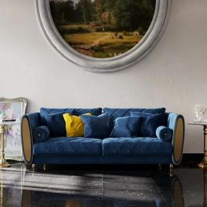 China Velvet Haven Cozy Luxurious Lazy Sofa With Seating For Hotel Room factory