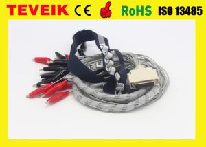 China Medical Factory of Neurofeedback Waterproof EEG Cable with Crocodile Clip/Red Cover, DIN 1.5mm socket factory