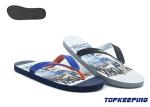 Print Summer Flower Men Beach Flip Flop PE Non Slip White Plastic PVC Flip Flop