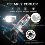 50W 6000LM Pure White 6500K LED Headlight Bulb