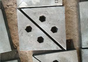 China Chrome-Moly Steel triangle wear plates for crusher machine and ball mill factory