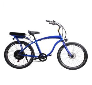 China 48V 500W 750W Beach Cruiser Electric Bike 6 Speed Rear Hub Motor Bicycle 48V 10.4Ah factory