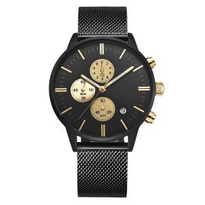 China OEM Analogue Wrist Watch 24cm Sr626sw Singapore Movement Quartz Mesh Belt factory