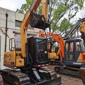 China ISUZU Engine 7TON Yellow Sany SY75C Excavator 0.32 Bucket Capacity 43kw Power factory